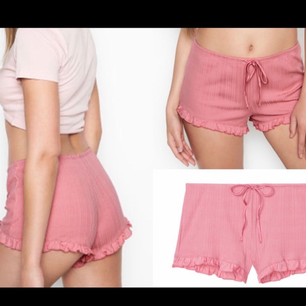 🛍️ Victoria’s Secret Ribbed Ruffle Sleep Shorts - Picture 8 of 11